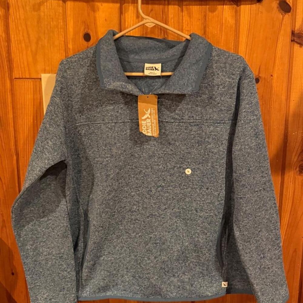 Eddie bauer blue heathered fleece